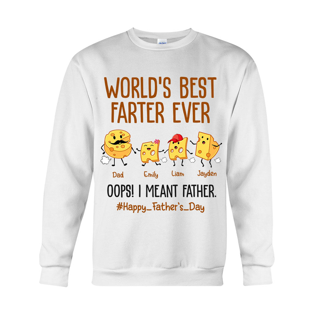 Der beste Furzer der Welt – Lustiger Käse – Personalisiertes Vater-T-Shirt und Hoodie