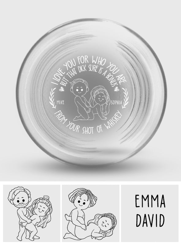 Ich liebe dich, so wie du bist – personalisiertes Whiskyglas für Paare mit Gravur