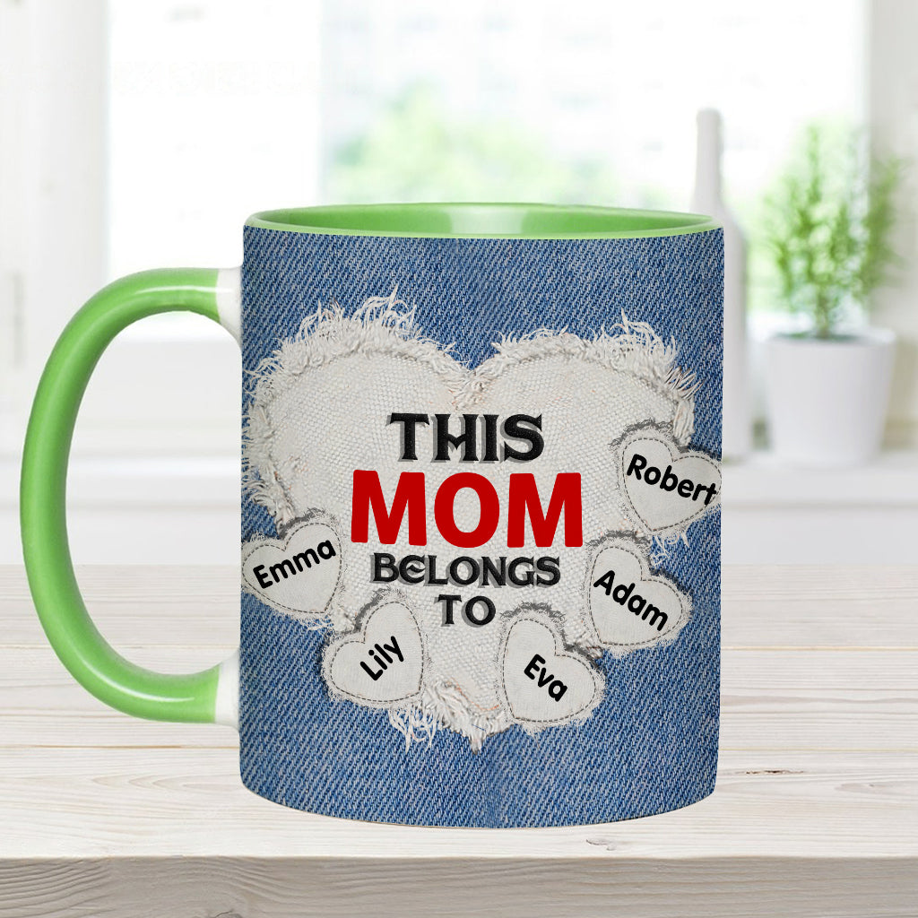 This Mom Belongs To - Personalized Mother Accent Mug