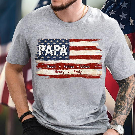 Dad's Life 4th Of July - Personalized Father T-shirt And Hoodie