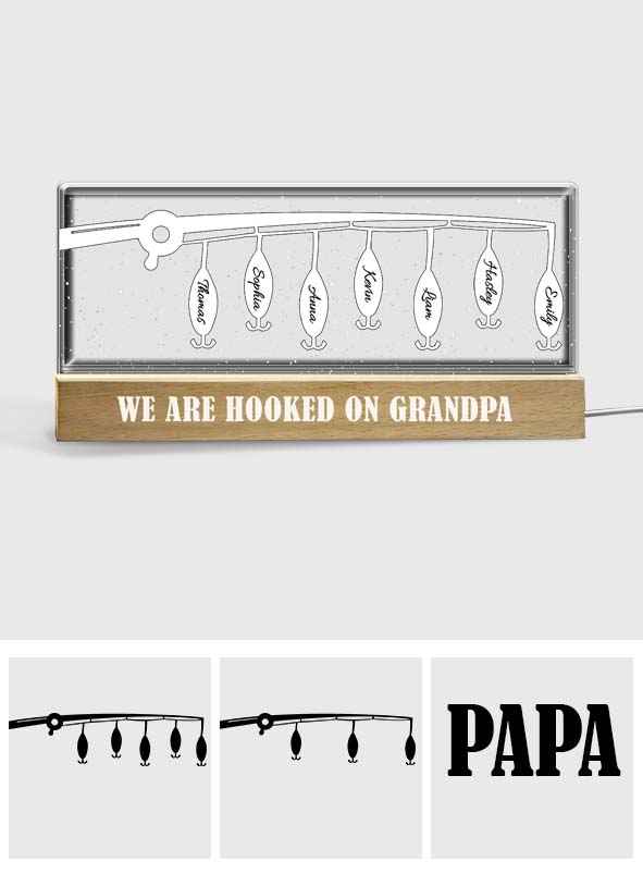 „Hooked On Dad“ – Personalisierte LED-Nachtleuchte für Väter