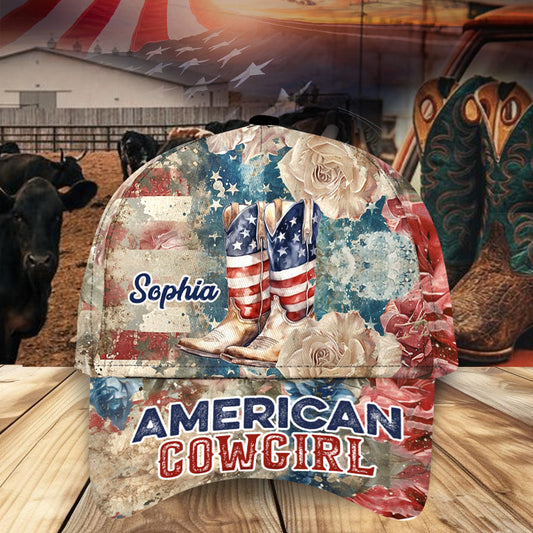 Amerikanische Cowgirl-Kappe – Personalisierte Country-Girl-Klassiker-Kappe