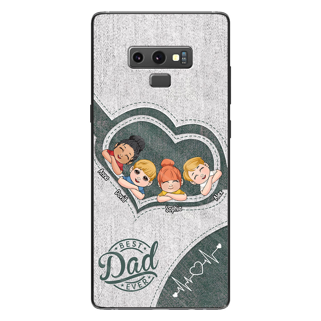 Dad's Heart Best Dad Ever - Personalized Father Phone Case