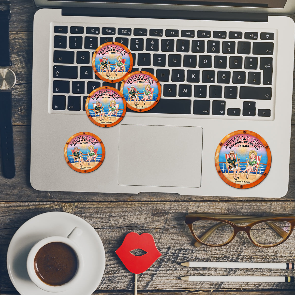 Türdekorationen für Jubiläumskreuzfahrten – personalisierter Kreuzfahrtmagnet