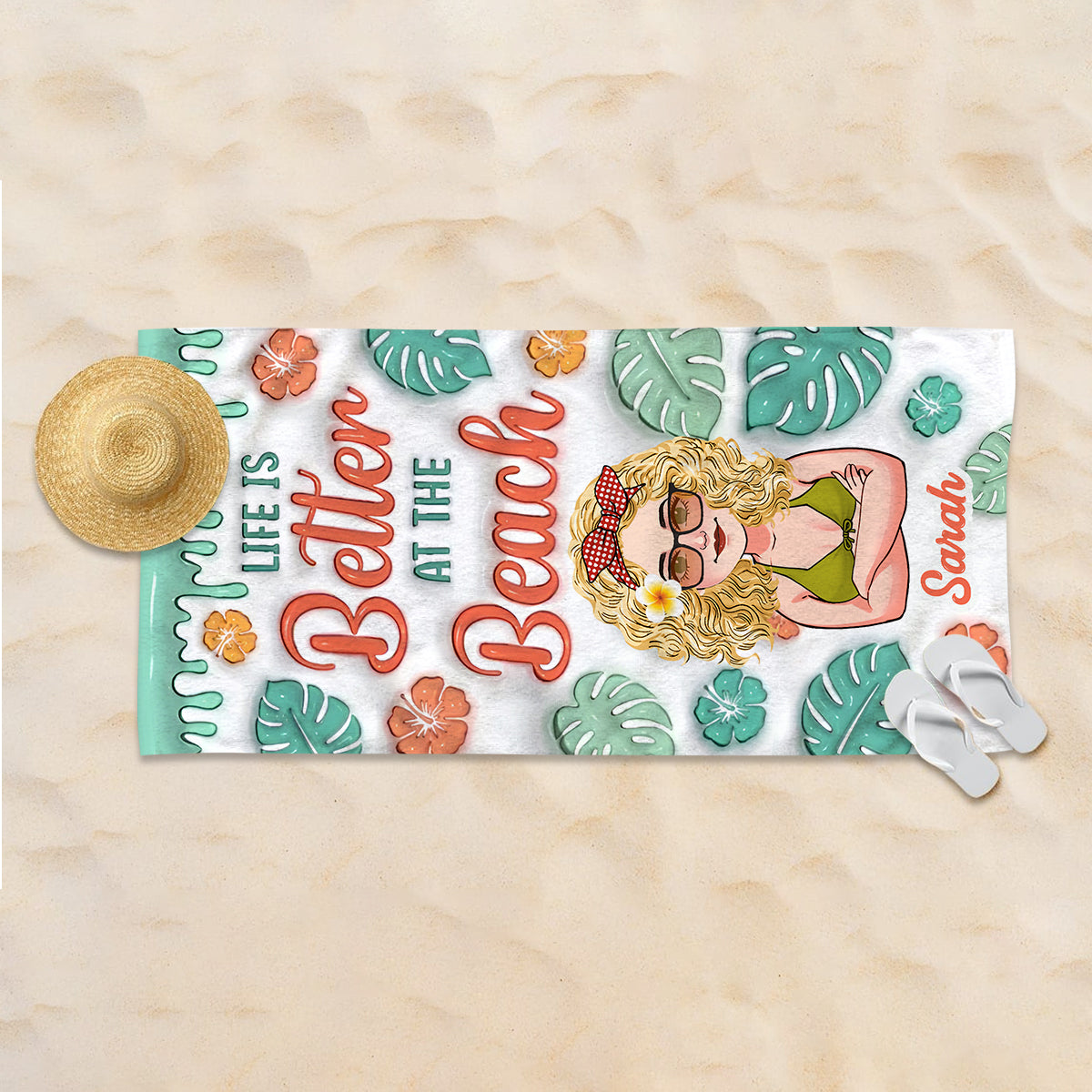 Life Is Better At The Beach - Personalized Sea Lover Beach Towel