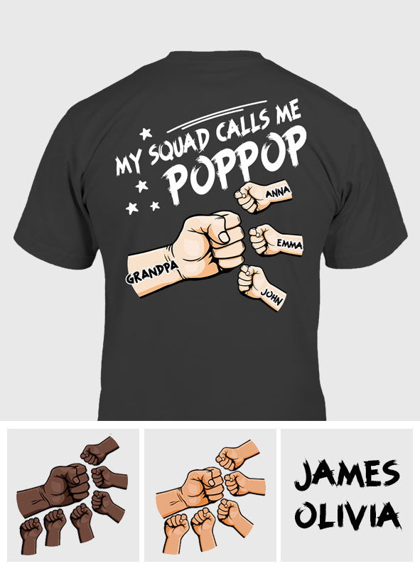 Meine Freunde nennen mich Poppop – Personalisiertes Opa-T-Shirt und Hoodie