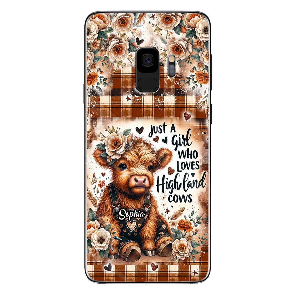 Just A Girl Who Loves Highland Cow - Personalisierte Handyhülle