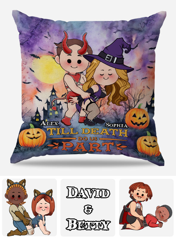 Bis dass der Tod uns scheidet – Personalisiertes Pärchenkissen