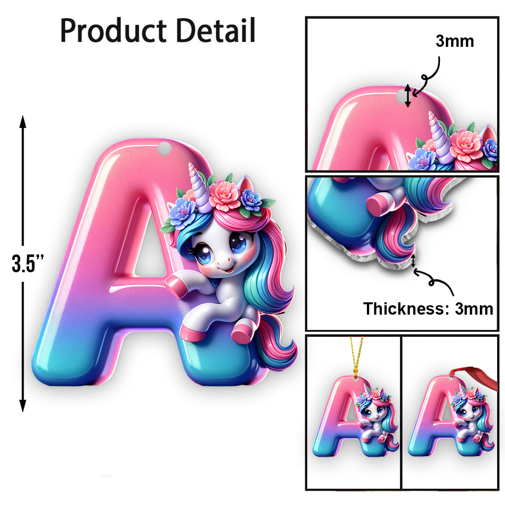 Niedlicher Einhorn-Brief – personalisierter Kinderschmuck