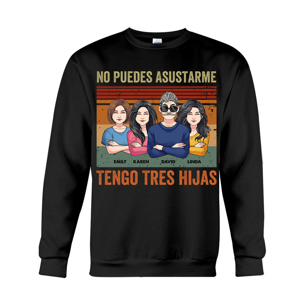 No Puedes Asustarme - Personalisiertes Vater-T-Shirt und Hoodie
