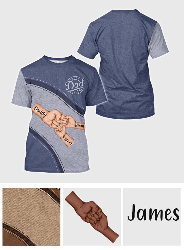 Bester Papa aller Zeiten - Personalisiertes Vater-Shirt