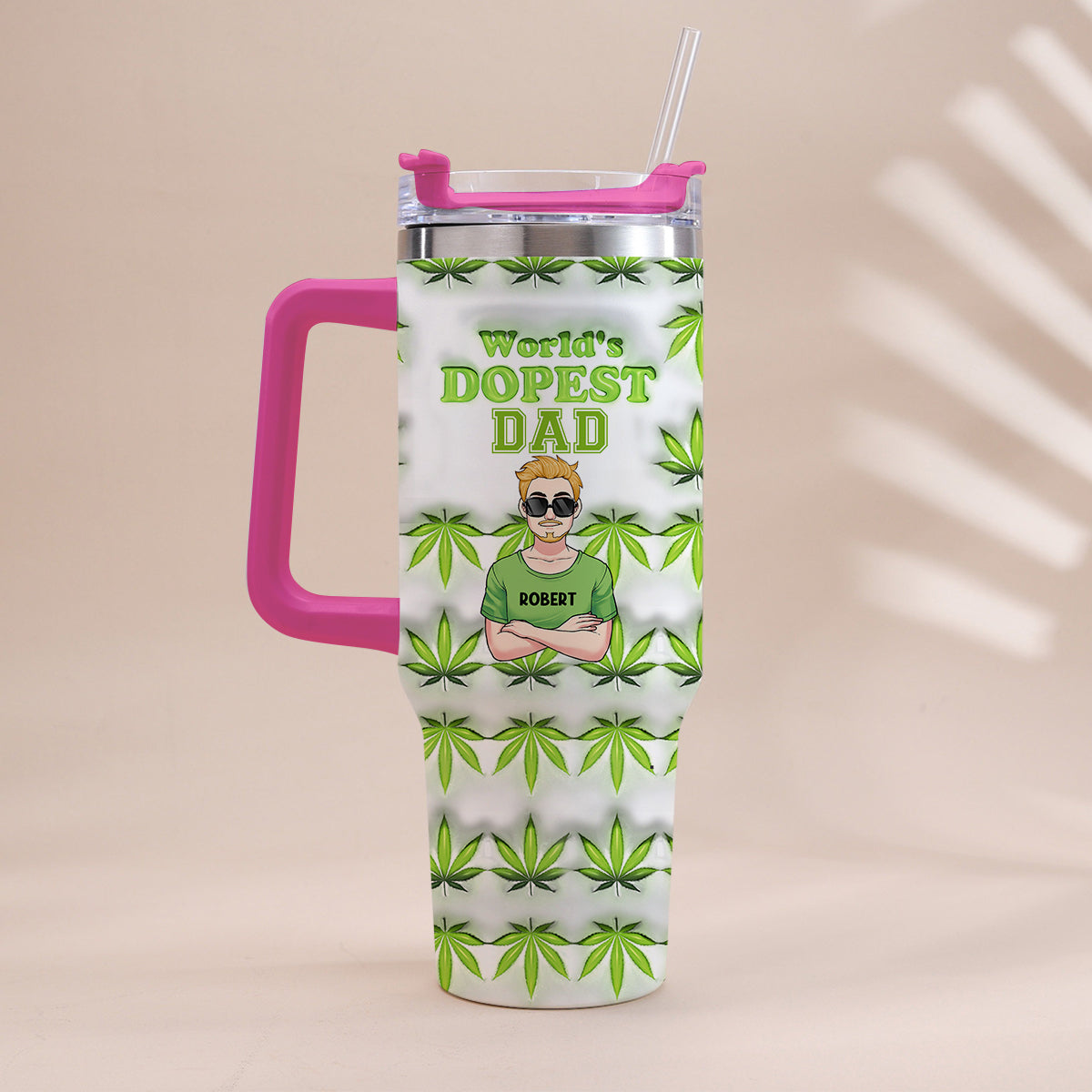 Der coolste Papa aller Zeiten – personalisierter Vaterbecher mit Henkel