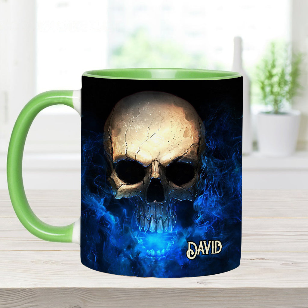 Eis und Feuer – Personalisierte Tasse mit Totenkopf-Akzent