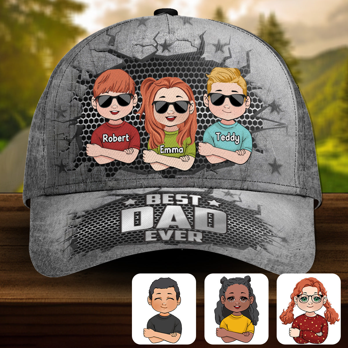 Bester Papa aller Zeiten – Personalisierte klassische Vaterkappe