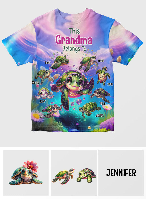Dieses Oma-Shirt gehört zu - Personalisiertes Oma-Shirt