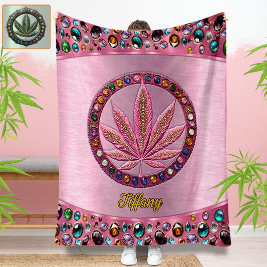 Stoner Chick - Personalisierte Weed-Decke