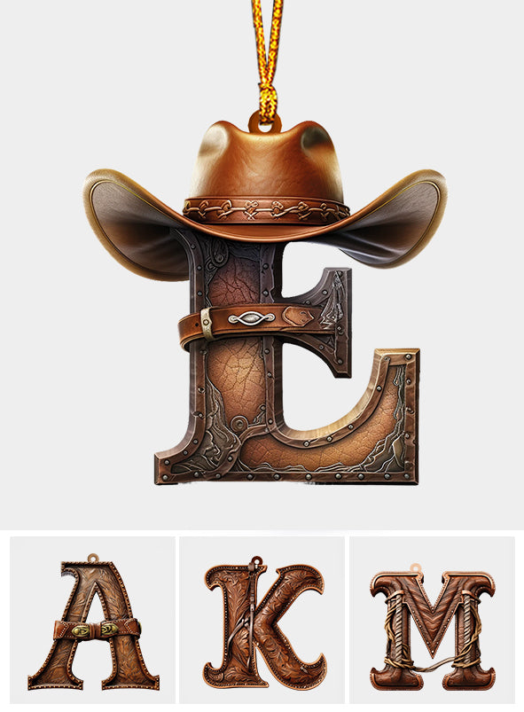 Western Letters - Personalized Ornament