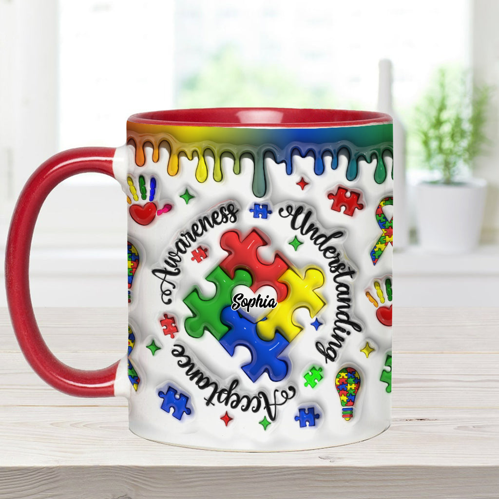 Autismus-Bewusstsein – Personalisierte Tasse mit Autismus-Motiv