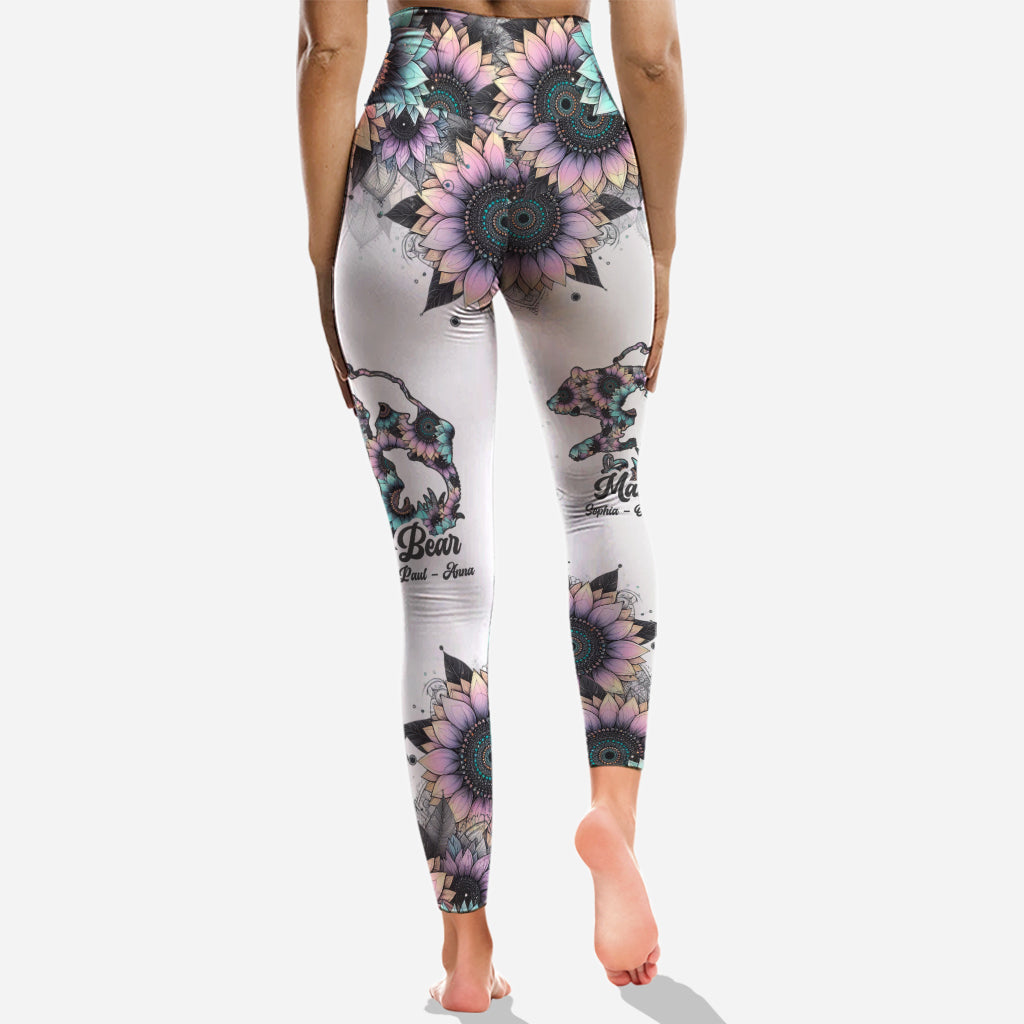 Mama Bär – Personalisiertes Tanktop und Leggings mit Mutter-Hohlraum-Motiv