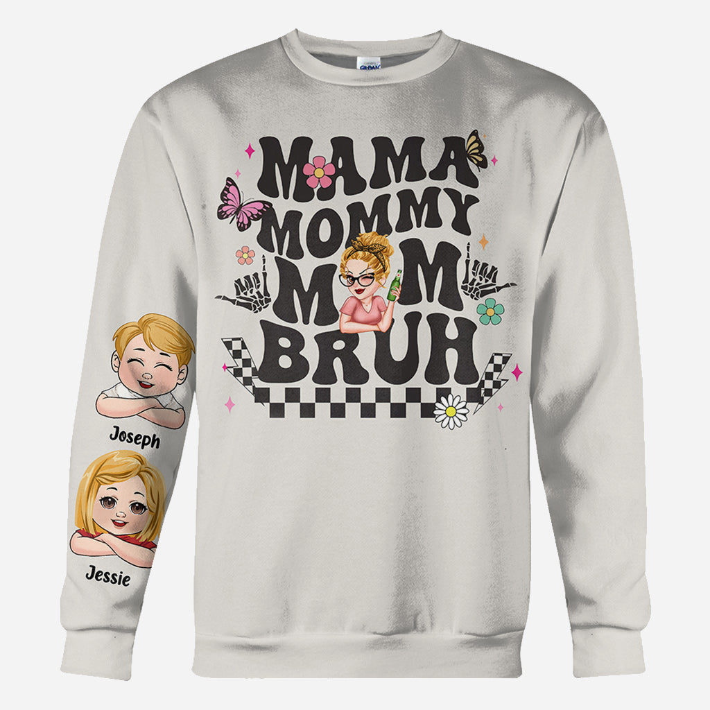 Mama Mommy Mom Bruh - Personalisiertes Mutter-Shirt