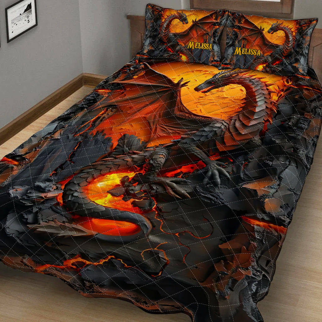 Liebe Drachen – Personalisiertes Drachen-Bettwäscheset