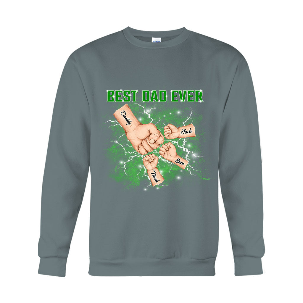 Bootleg-Vater-und-Kinder-Faustgruß – Personalisiertes Vater-T-Shirt und Hoodie