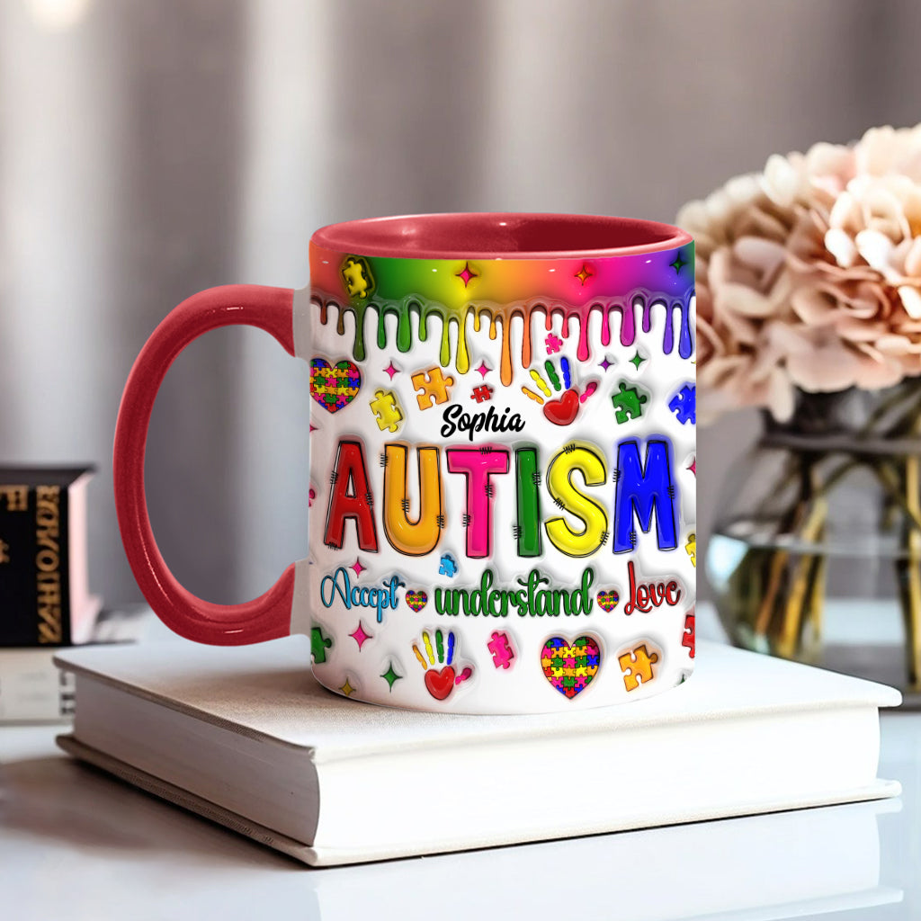Autismus-Bewusstsein – Personalisierte Tasse mit Autismus-Motiv