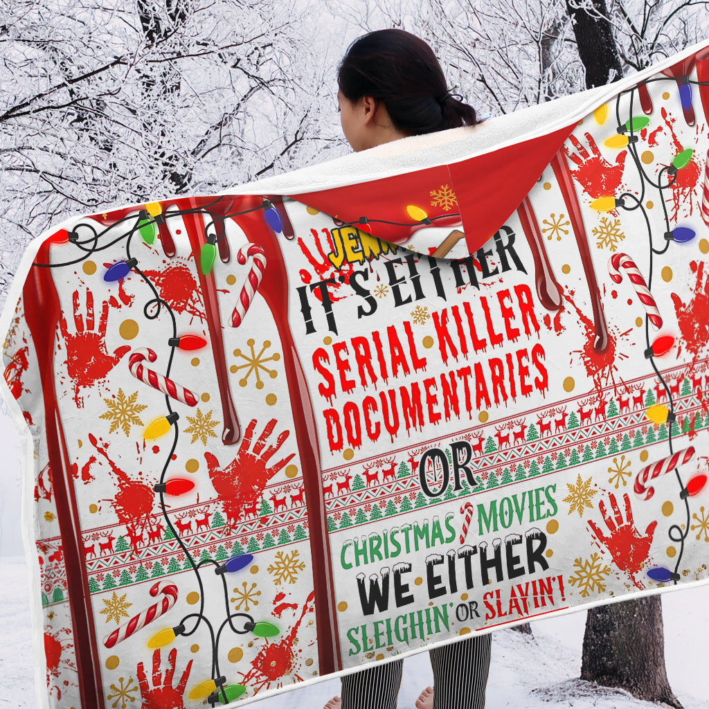 Slayin oder Sleighin - Personalisierte Kapuzendecke