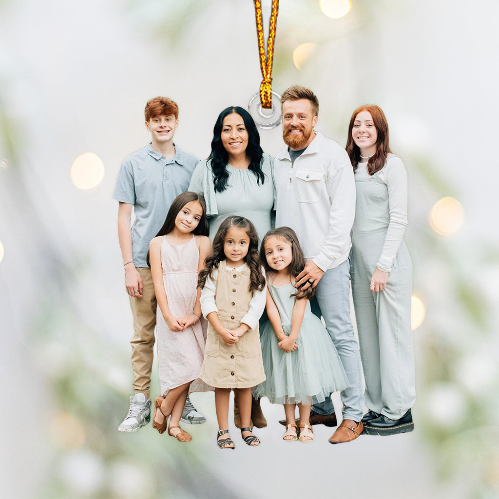 Foto-Ornament nach Wahl – Personalisierter Familien-Ornament in individueller Form