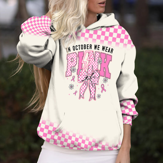 In October We Wear Pink - Personalized Breast Cancer Awareness All Over Shirt