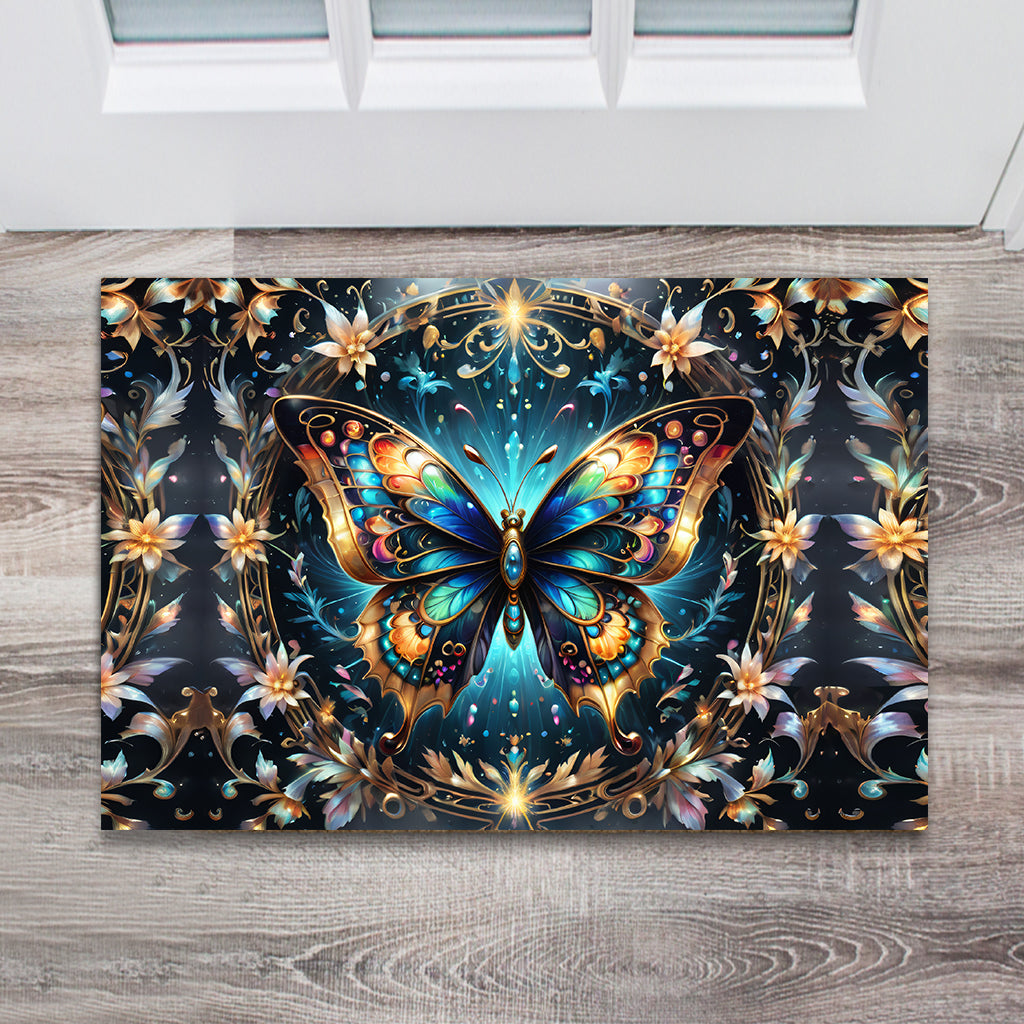 Stunning Gold Butterfly - Butterfly Doormat