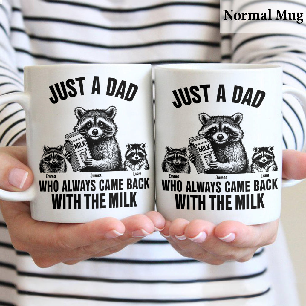 Einfach ein Papa, der immer mit der Milch zurückkam – personalisierte Vater-Tasse