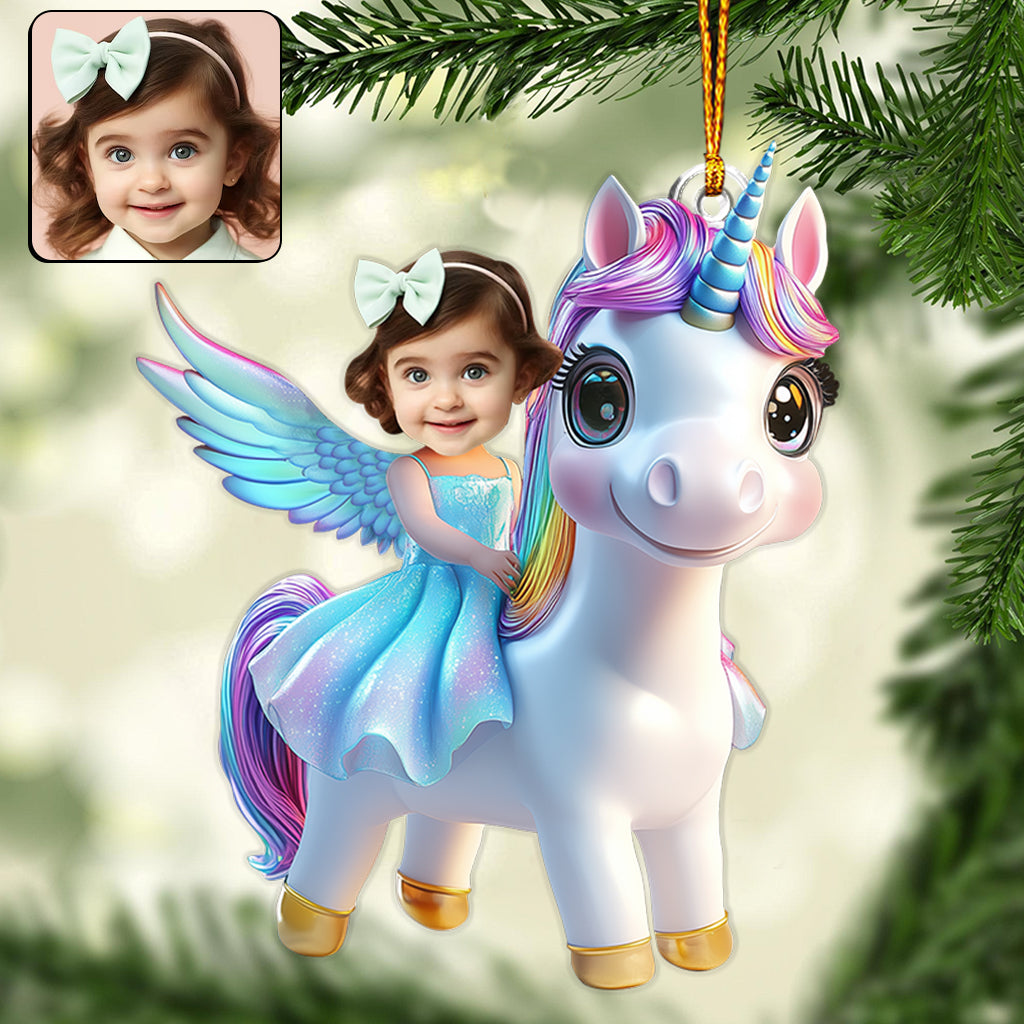Unicorn - Personalized Kid Custom Shaped Ornament