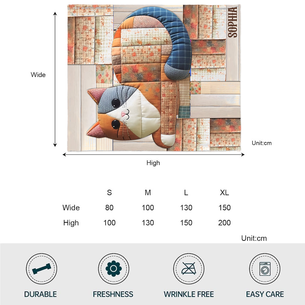 Niedliche Katze – personalisierte Katzendecke