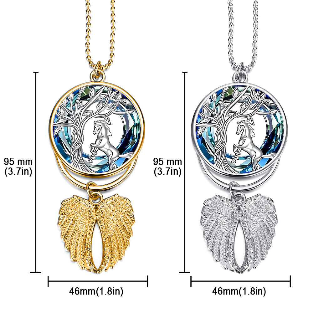 Für immer geliebt – Personalisierter Pferdeflügel-Anhänger