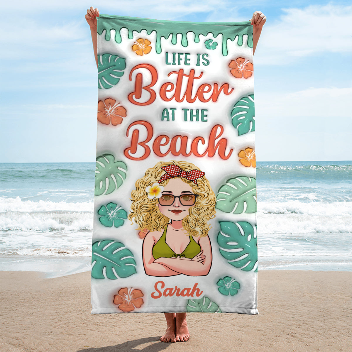 Life Is Better At The Beach - Personalized Sea Lover Beach Towel