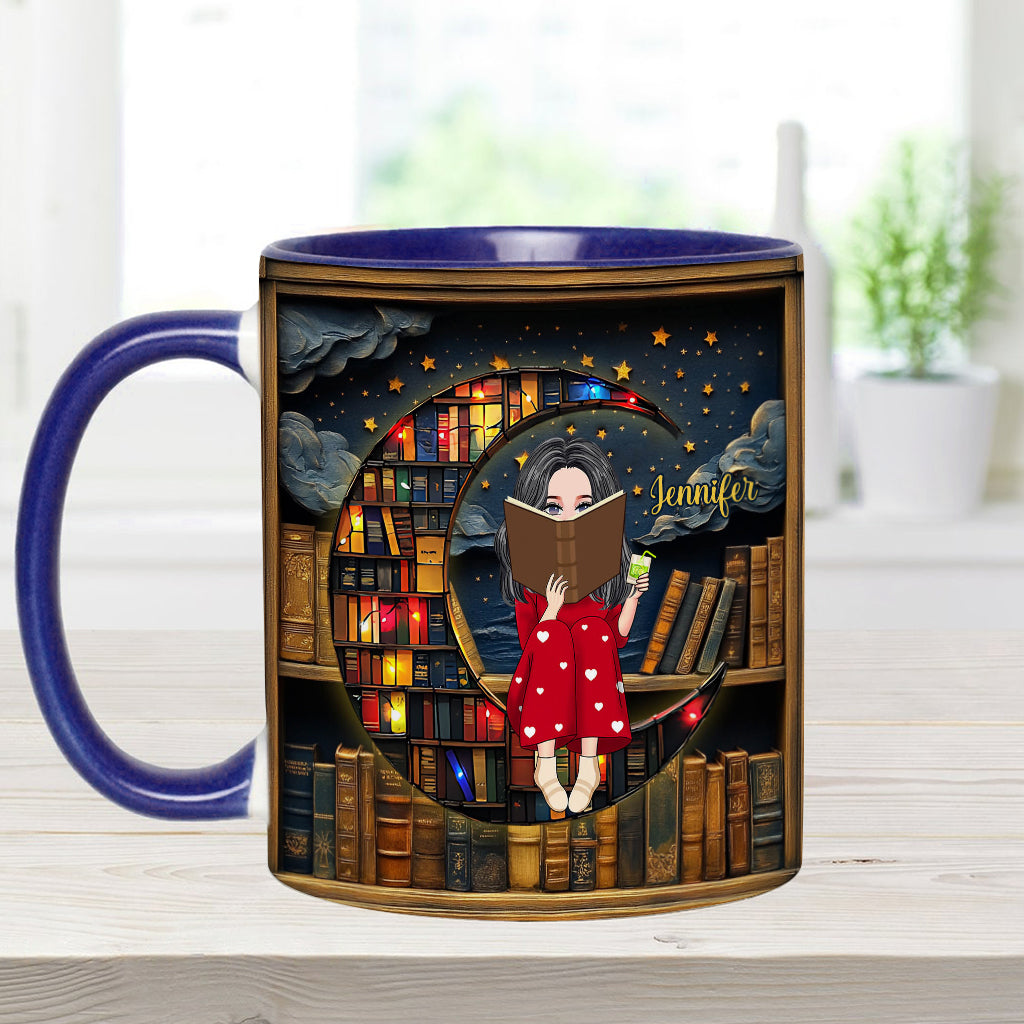 Einfach ein Mädchen, das Bücher liebt – personalisierte Tasse mit Buchmotiv