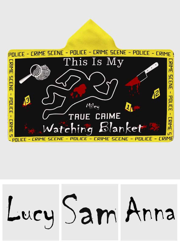 True-Crime-Decke – Personalisierte Kapuzendecke