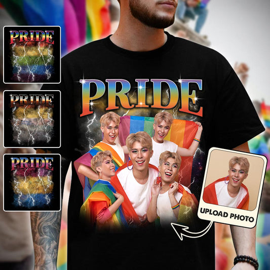 Pride Bootleg Rap Style Photo Custom - Personalized LGBT Support T-shirt And Hoodie