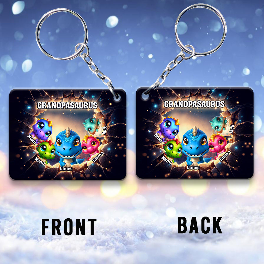 Grandpasaurus - Personalized Grandpa Keychain
