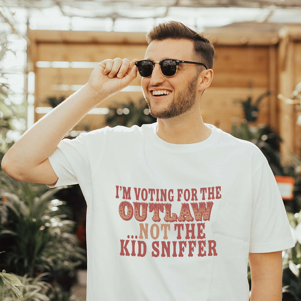 Ich wähle den Outlaw, nicht den Kid Sniffe – Lustiges Wahl-T-Shirt, Politisches Humor-T-Shirt