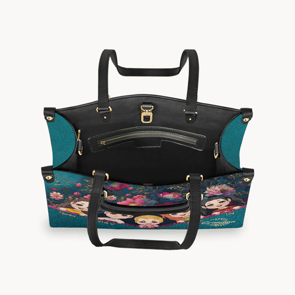 Die beste Oma der Welt – personalisierte Oma-Lederhandtasche