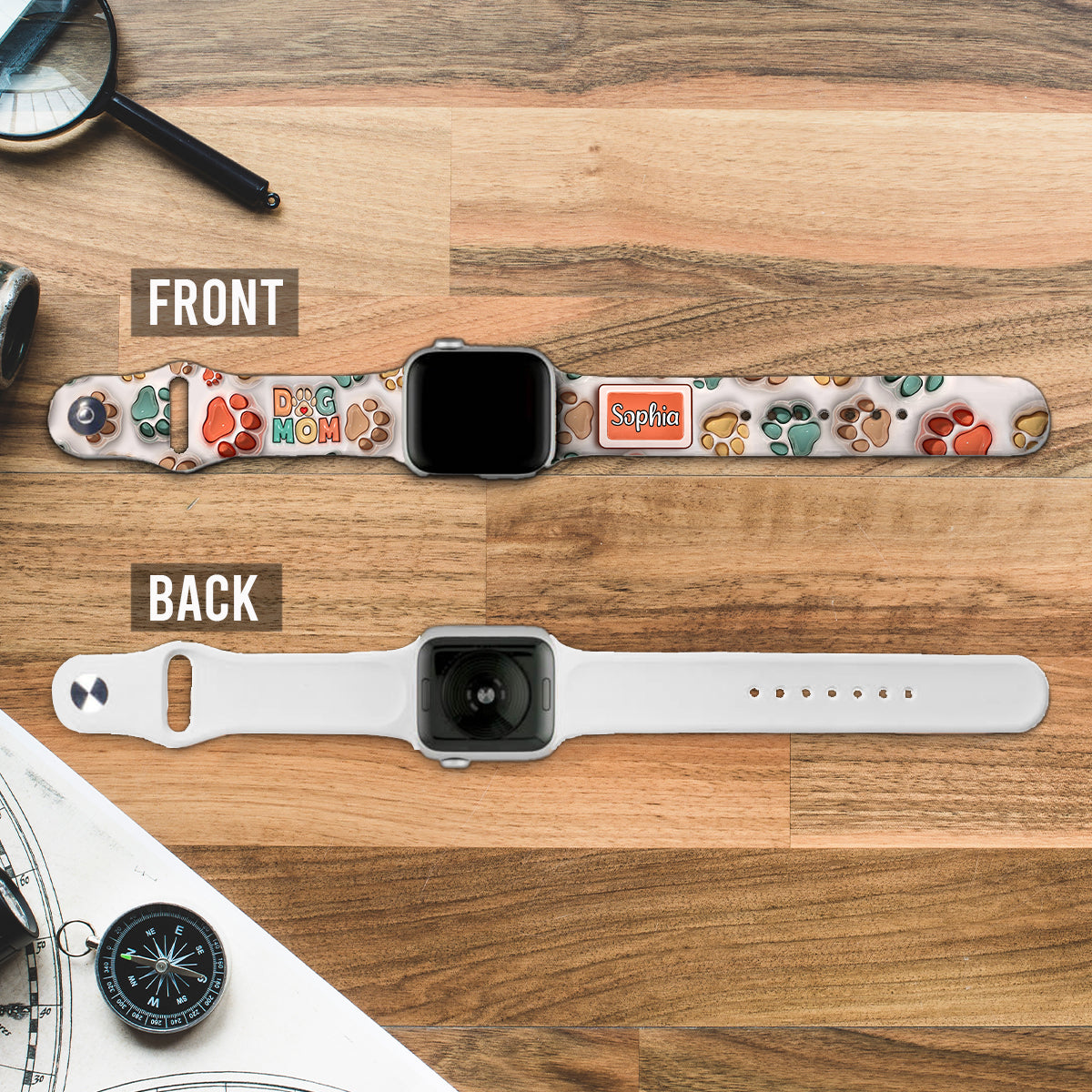 Die beste Hundemama und der beste Katzenpapa aller Zeiten – personalisiertes Apple Watch-Armband für Hunde
