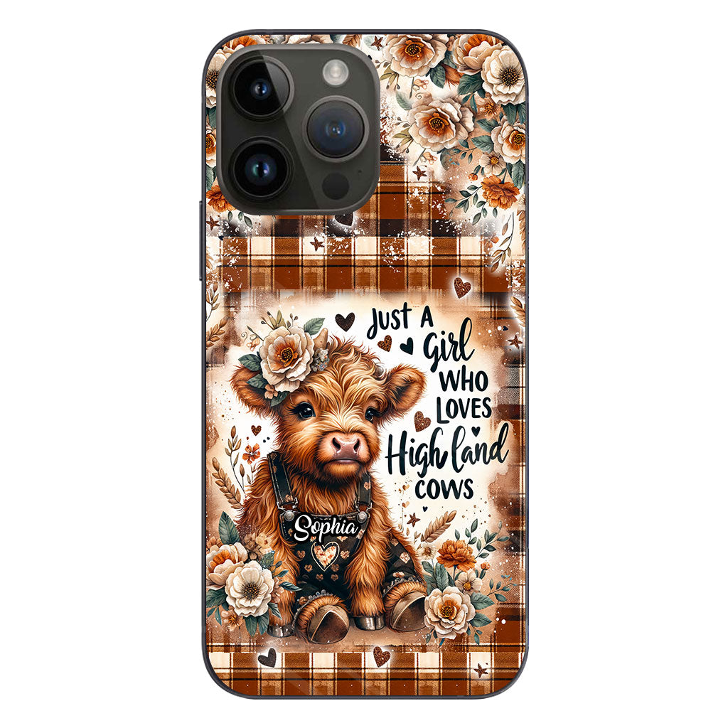 Just A Girl Who Loves Highland Cow - Personalisierte Handyhülle