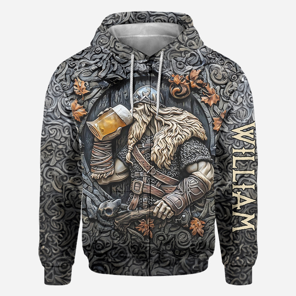 Wikingerkrieger-Trinklegende - Personalisiertes Wikinger-Allover-Shirt