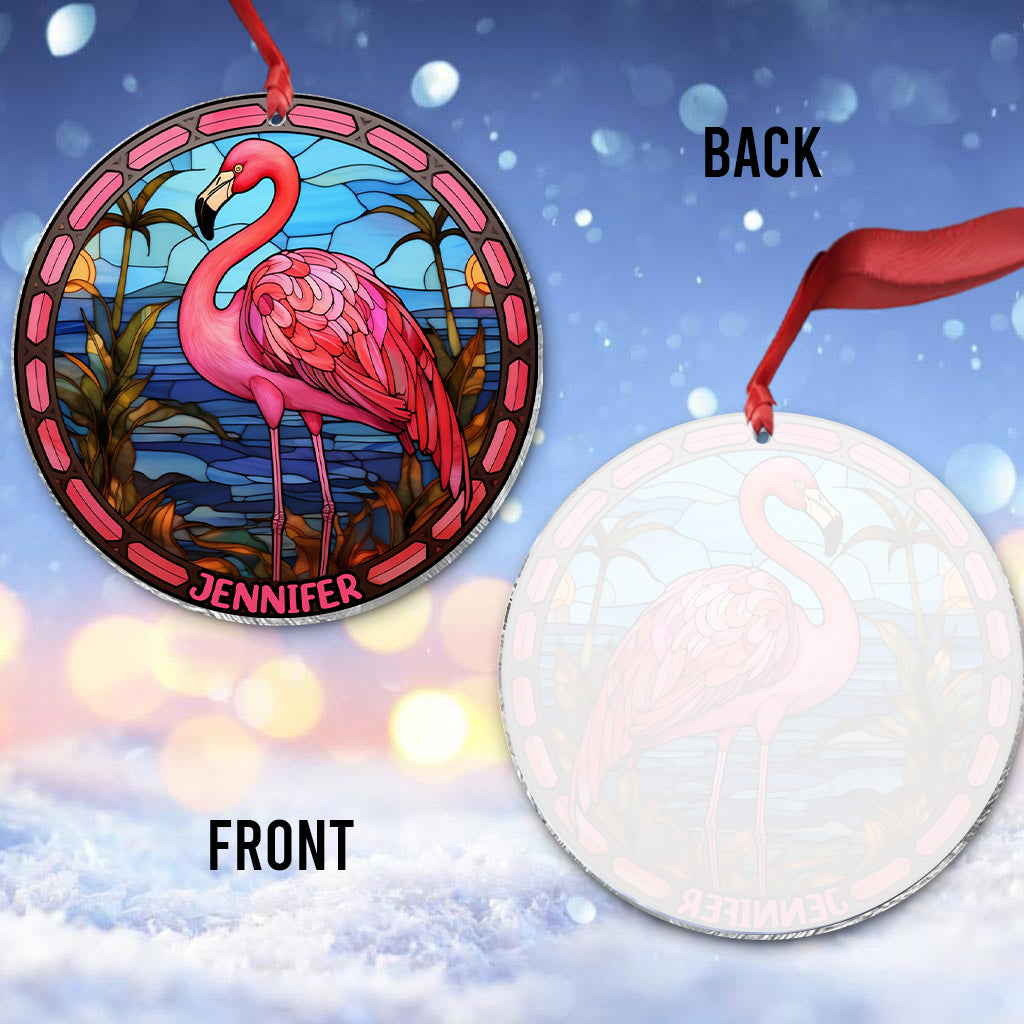 Flamingos lieben – Personalisierter transparenter Flamingo-Anhänger