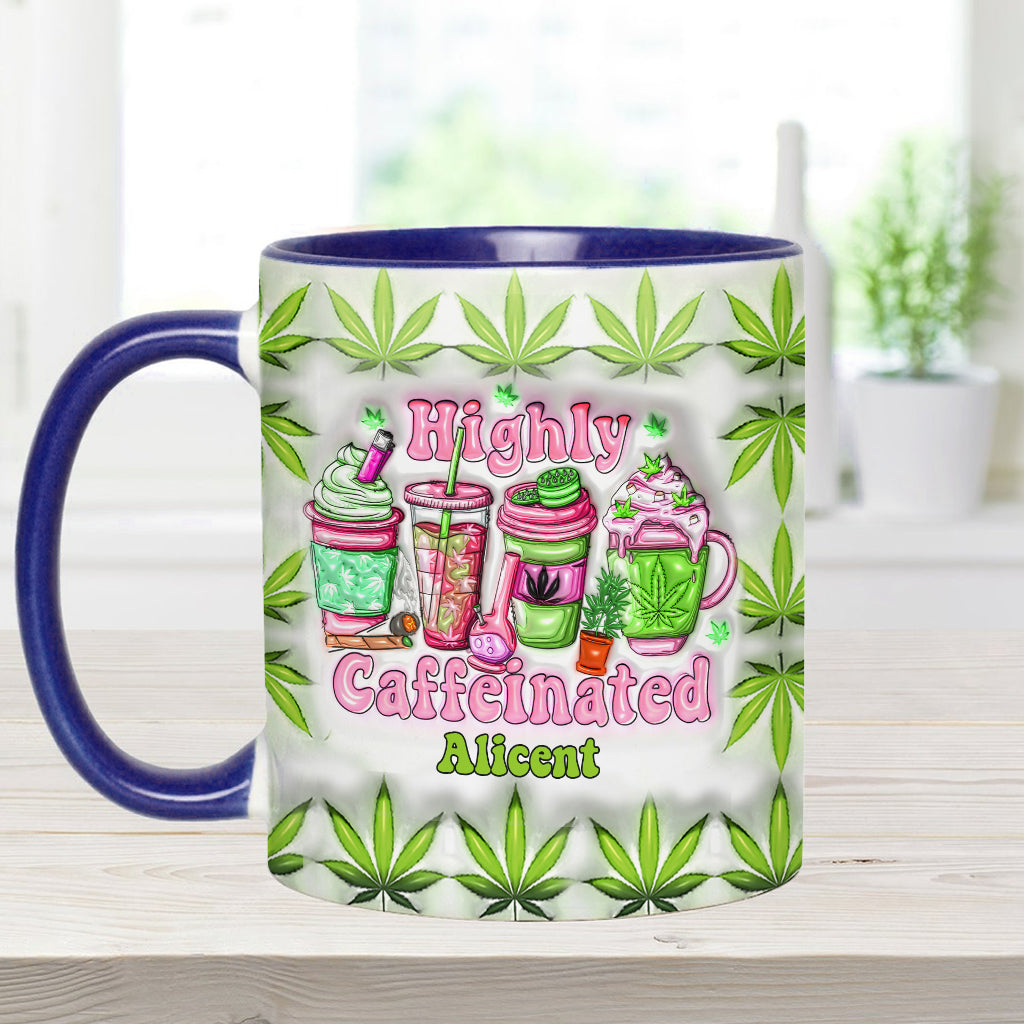 Hochkoffeinhaltiger Kaffee für 420-Liebhaber – personalisierte Tasse mit Cannabis-Motiv