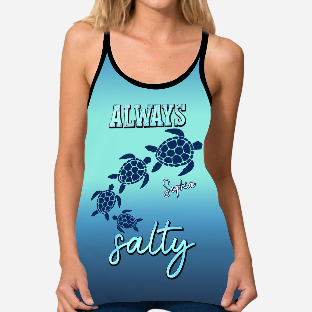 Always Salty – Personalisiertes Tanktop und Leggings mit Schildkrötenkreuz