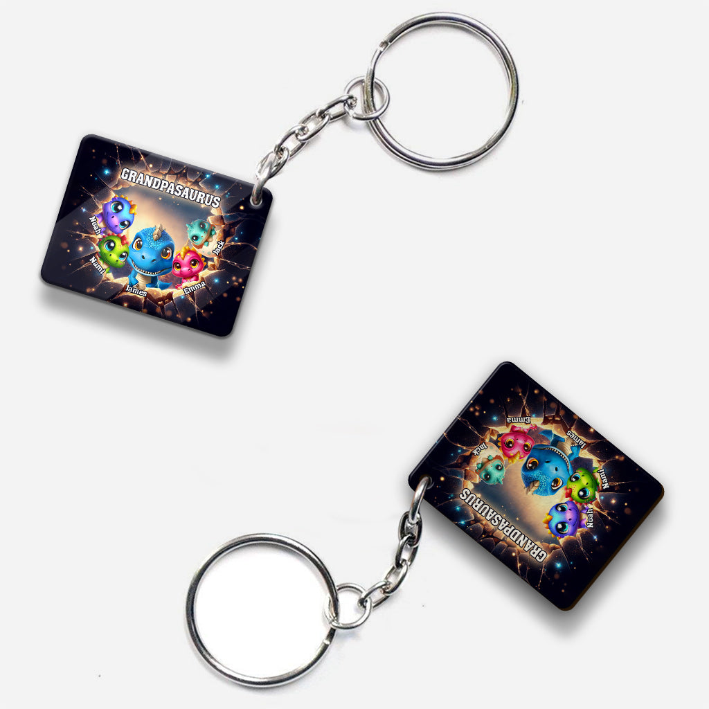 Grandpasaurus - Personalized Grandpa Keychain