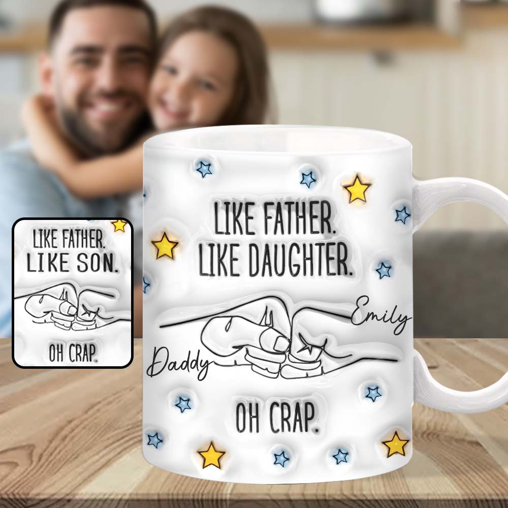 Wie der Vater, so die Tochter, so der Sohn – Personalisierte Vatertasse